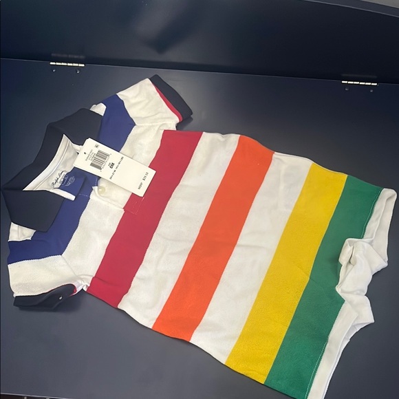 Ralph Lauren Striped Polo Romper - Picture 1 of 3